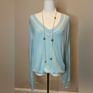 Vineyard Vines Light Blue V-Neck Sweater